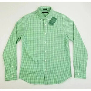 Hawker Rye Medium Slim Men's Stich Fix Button Down Green White Check Long Sleeve